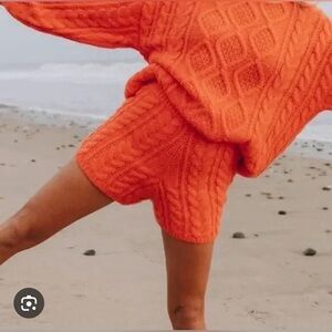 Daily Drills Orange Knit Shorts